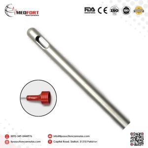 Round Tip Two Ports Cannula  60cc Syringe Fitting						