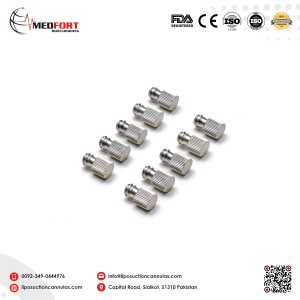 Locks Set (10 Pieces) for Luer Lock Syringes, Aluminium