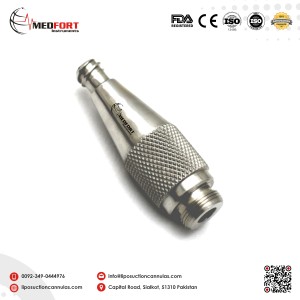 Interchangeable Adatper 5cm Threaded Fitting to Luer Lock Stainless Steel