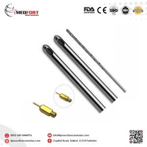 Liposuction Cannula Set for Face with Luer Lock Fitting