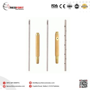 Liposuction Cannula Set for Face with Threaded Fitting