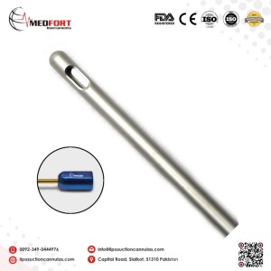 Round Tip Two Ports Cannula Special Luer Lock			