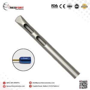 Two Port Spatula Cannula Special Luer Lock			