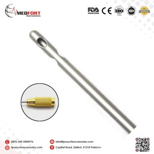 One Central Hole two Leteral Hole Cannula Threaded Fitting		