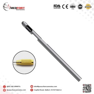 Three Port Spiral Holes Cannula Threaded Fitting			