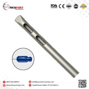 Two Port Spatula Cannula Luer Lock